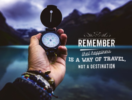 Tablou Motivational - Happiness Is A Way Of Travel - Img 3