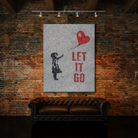 Tablou Motivational - Let It Go (Banksy) - Img 3