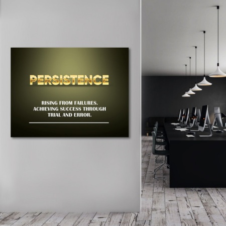 Tablou Motivational - Persistence (gold) - Img 4