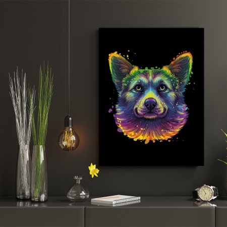 Tablou Rainbow corgi - Img 2
