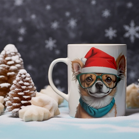 Cana De Craciun - Cute Puppy with Hat - Img 2
