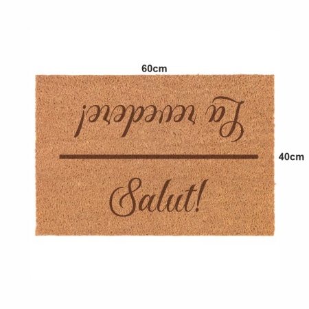 Covor de intrare personalizat - 60x40cm - Salut si La revedere - Img 2