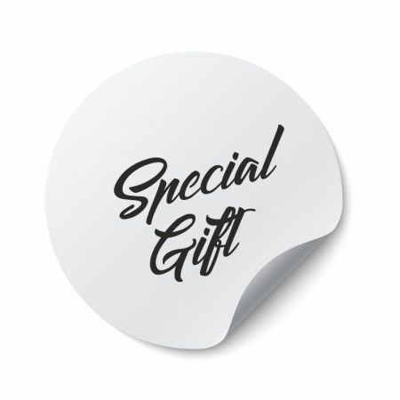 Etichete personalizate SPECIAL GIFT, 100 buc, PVC, rezistente la apa - Img 2