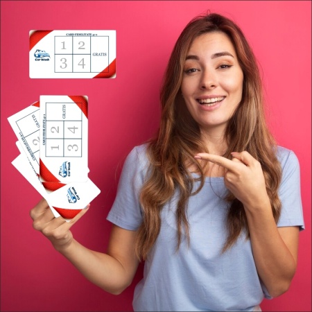 Set 100 vouchere 9x5cm - program fidelizare clienti si stampila personalizata - Img 2