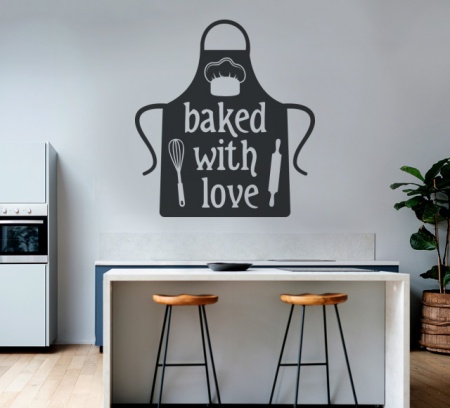 Sticker Bucatarie - Baked with love (chef's hat) - Img 3