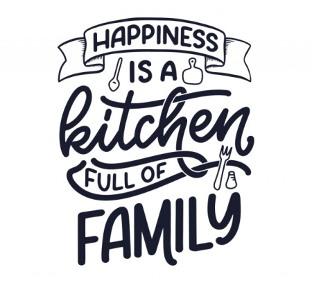 Sticker Bucatarie - Happiness is a full kitchen - Img 3