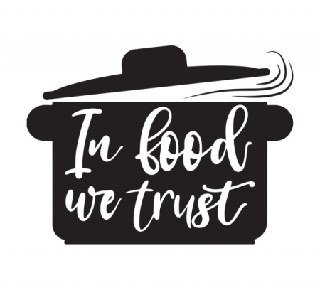 Sticker Bucatarie - In food we trust - Img 2