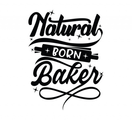Sticker Bucatarie - Natural born baker - Img 2