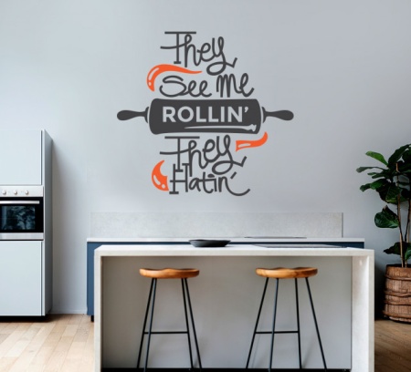 Sticker Bucatarie - They see me rollin' - Img 3
