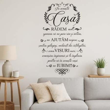 Sticker de perete “În această Casă” pentru familie - Img 11