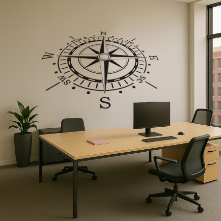Sticker De Perete Compass Navigation