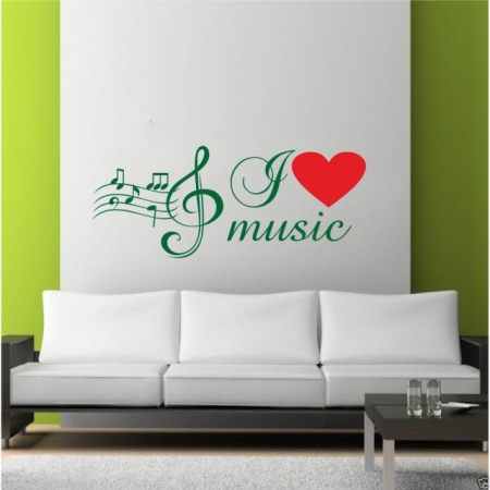 Sticker De Perete I Love Music - Img 3