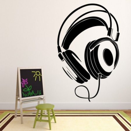 Sticker De Perete Wired Headphones - Img 3