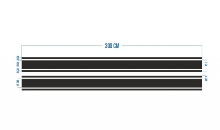 Stickere Dungi Tip Stripes Doua De 15cm Si 4 De 3cm Latime 3m Lungime - Img 2