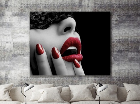 Tablou Canvas - Buze Rosii - Img 2