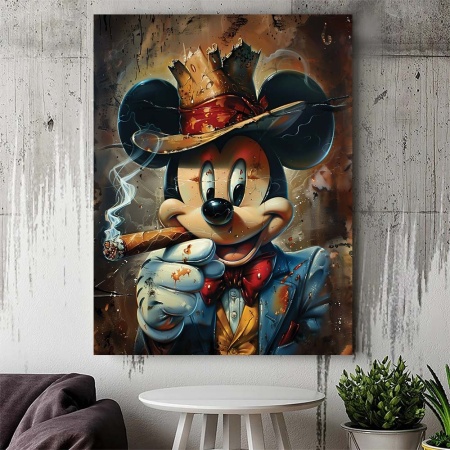 Tablou Canvas - Gangsta Mickey Mouse - Img 3