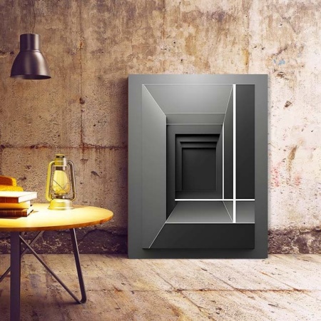 Tablou Canvas Modern Abstract - 3D doors on grey - Img 2