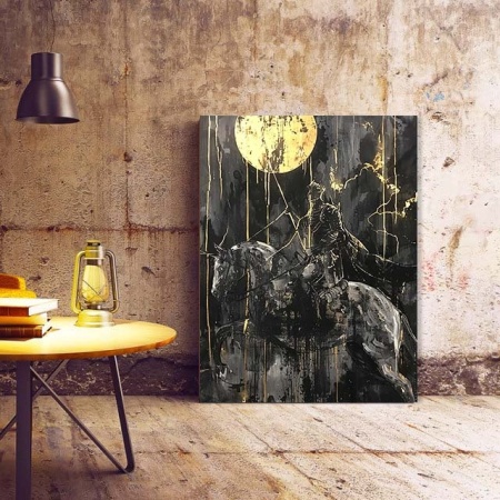 Tablou Canvas Modern Abstract - The golden knight - Img 3