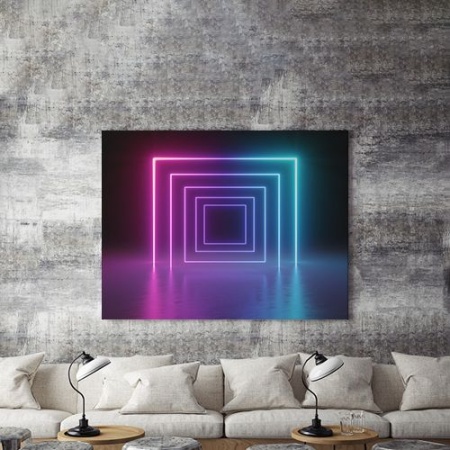 Tablou Canvas Neon Squares - Img 4