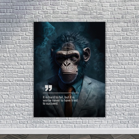 Tablou Canvas Personalizat - Business Animals - Monkey - Img 3