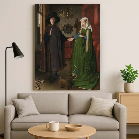 Tablou Canvas "The Arnolfini Portrait" - „Portretul soților Arnolfini” - Img 2