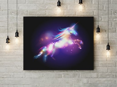 Tablou Canvas Unicorn De Lumina - Img 2