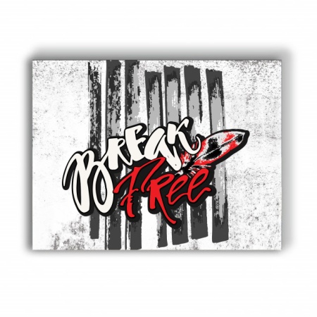 Tablou Motivational - Break Free (Graffiti) - Img 4