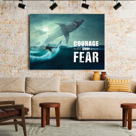 Tablou Motivational - Courage Over Fear - Img 2