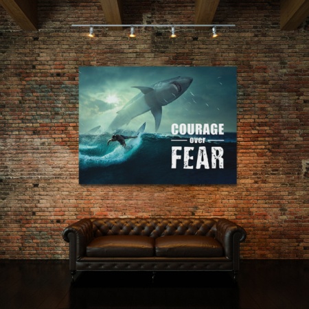 Tablou Motivational - Courage Over Fear - Img 4