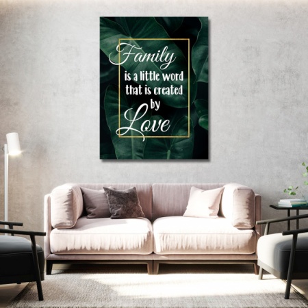 Tablou Motivational - Family is a little word