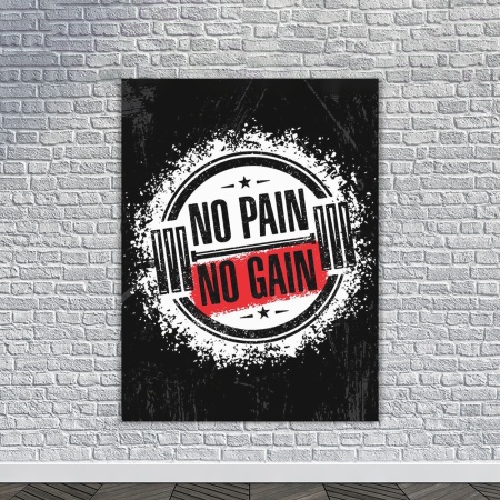 Tablou Motivational - No pain no gain (white stamp) - Img 4