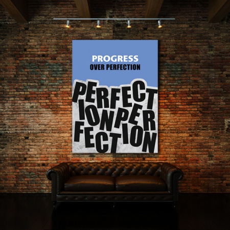 Tablou Motivational - Progress Over Perfection - Img 4