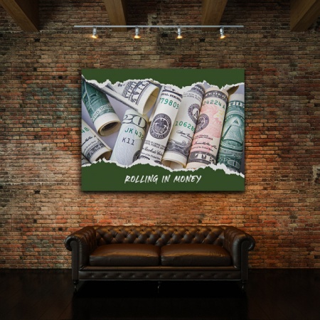 Tablou Motivational - Rolling In Money - Img 2