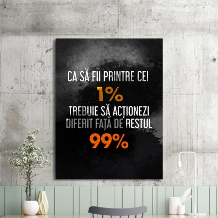 Tablou Motivational - Sa Fii Printre Cei 1% - Img 2