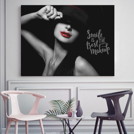 Tablou Motivational - Smile Is The Best Make-up - Img 2