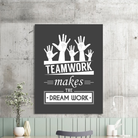 Tablou Motivational - Teamwork Makes Dreamwork - Img 2