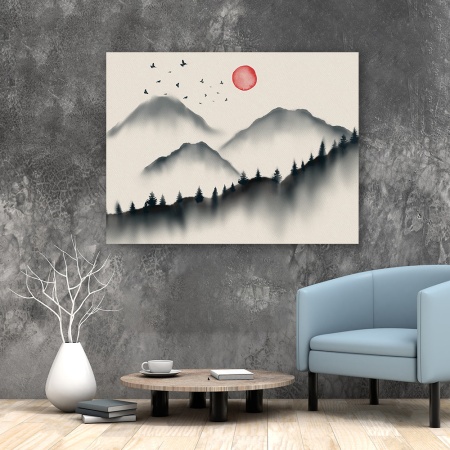 Tablou Watercolor japanese landscape - Img 3