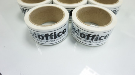 Benzi adezive personalizate cu logo - 180buc - 50mm x 66m - Img 2