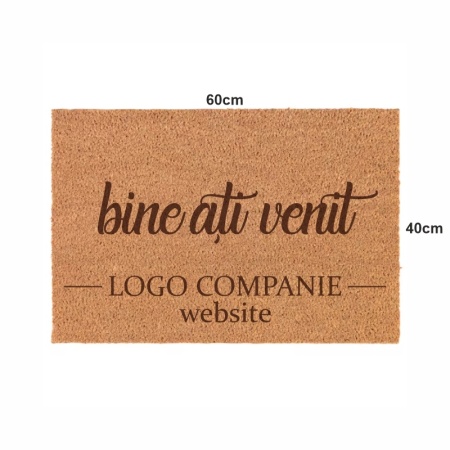 Covor de intrare personalizat - 60x40cm - bine ati venit logo si website - Img 2