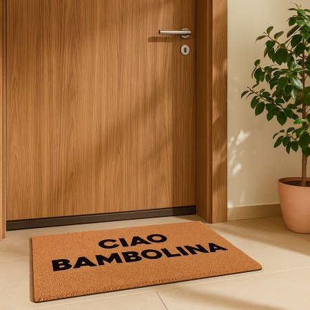 Covor de intrare personalizat - 60x40cm - Ciao bambolina - Img 2