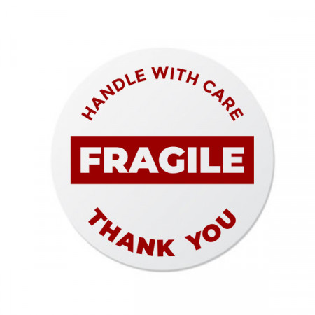 Etichete personalizate FRAGILE 2, 100 buc, PVC, rezistente la apa - Img 2