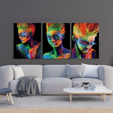 Set 3 Tablouri Canvas - Rainbow portraits - Img 3