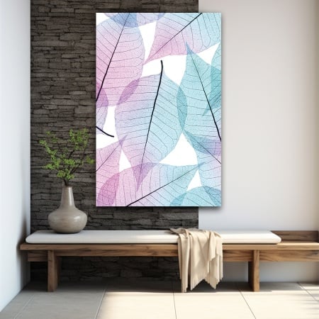Set 3 Tablouri Vegetatie - Frunze stilizate pastel (048, 049, 052) - Img 2