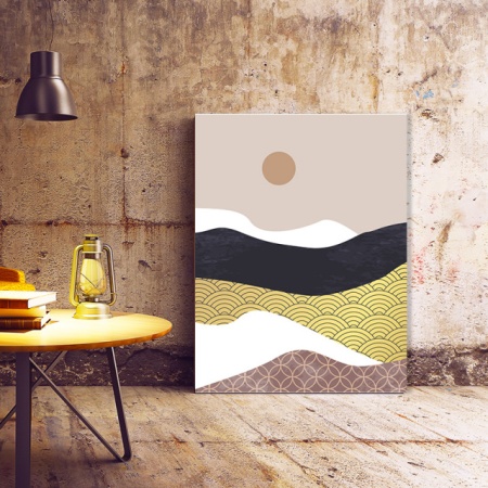 Set Tablouri Canvas - Moon Above The Abstract Desert - Img 5