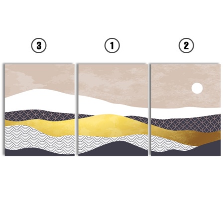 Set Tablouri Canvas - Sun Above The Abstract Desert - Img 2
