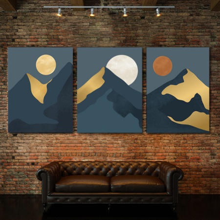 Set Tablouri Canvas - Yellow Moon, Pale Moon, Red Moon - Img 5