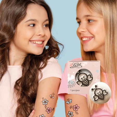 Ștampilă ceramică tatuaje temporare LaDot Cosmetics, S – Albinuță - Img 2