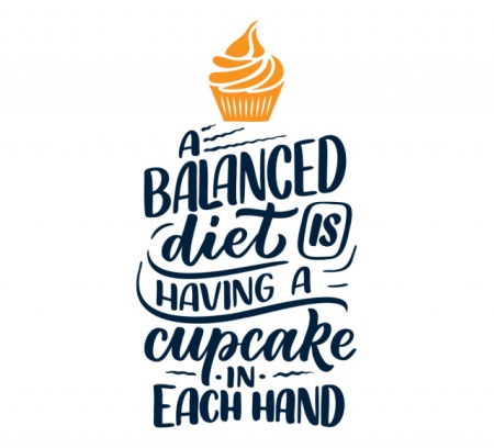 Sticker Bucatarie - A ballanced diet with cupcakes - Img 2