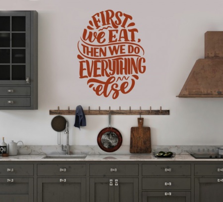 Sticker Bucatarie - First we eat - Img 3