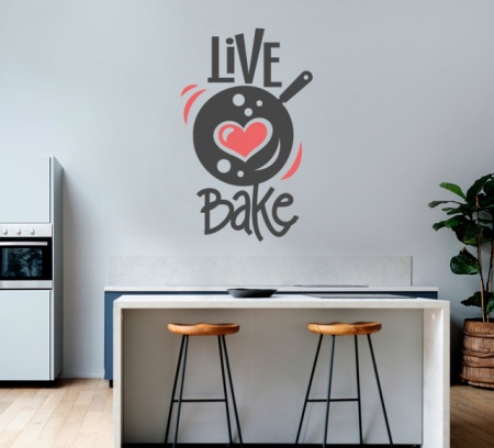Sticker Bucatarie - Live, love, bake - Img 3